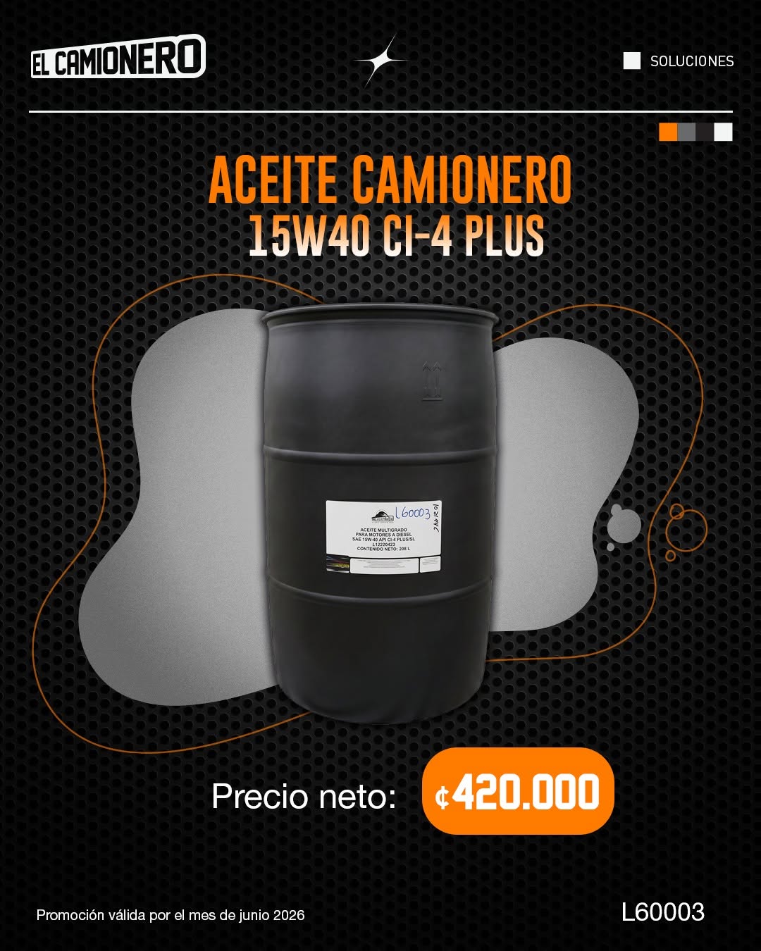 Aceite Camionero 15W40 CI-4 Plus